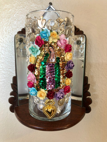 Our Lady of Miracles Candle Holder