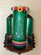 Load image into Gallery viewer, Our Lady of Guadalupe Green 7 Day Candle Holder